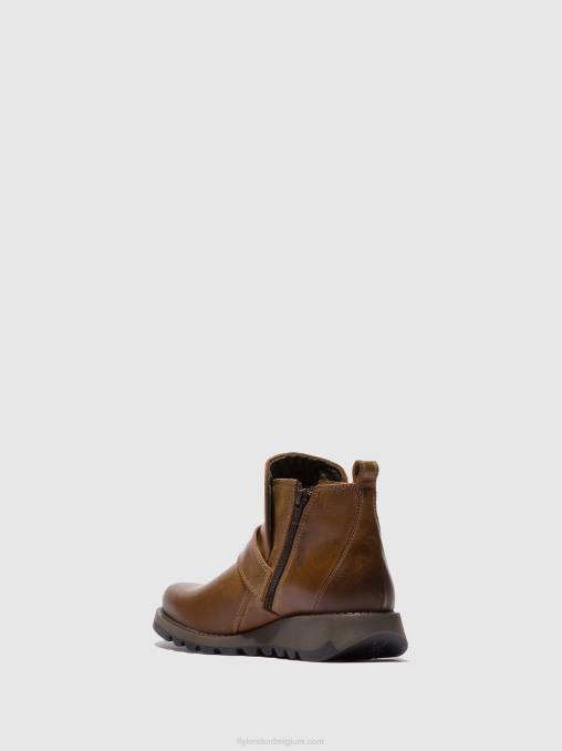 tapijt kameel Fly London vrouwen laarzen met gesp sias812 V2B0335