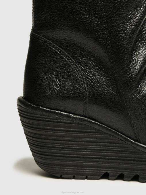 zwart Fly London vrouwen kniehoge laarzen yust V2B0355