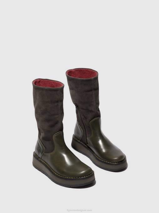 diesel (roos) Fly London vrouwen laarzen met ritssluiting rula083 V2B0298