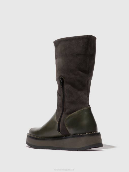 diesel (roos) Fly London vrouwen laarzen met ritssluiting rula083 V2B0298