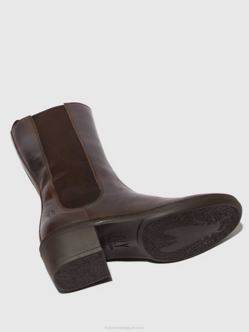 dk. bruin Fly London vrouwen laarzen met ritssluiting mada081 V2B0303