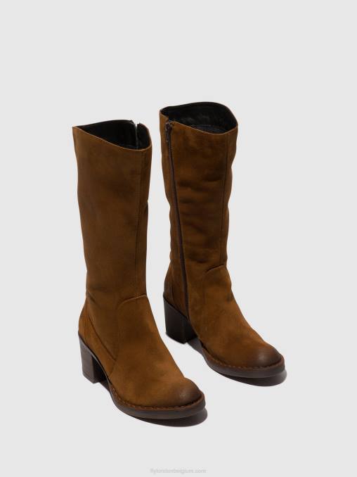 kameel Fly London vrouwen laarzen met ritssluiting balo096 V2B0305