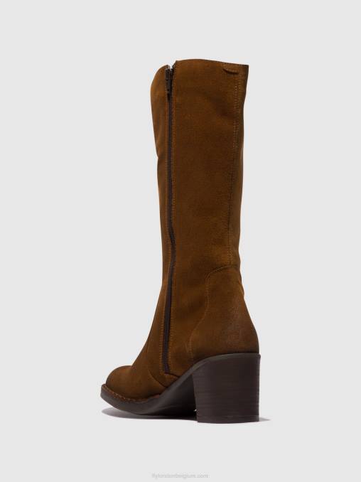 kameel Fly London vrouwen laarzen met ritssluiting balo096 V2B0305