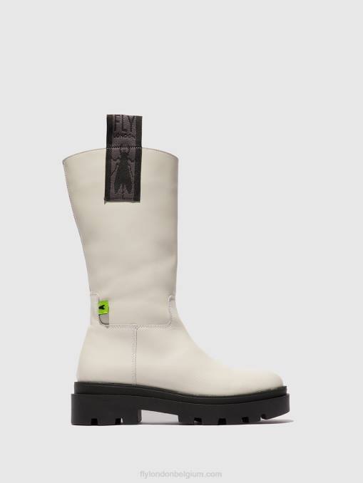 naomi gebroken wit Fly London vrouwen laarzen met ritssluiting jalo882 V2B0311