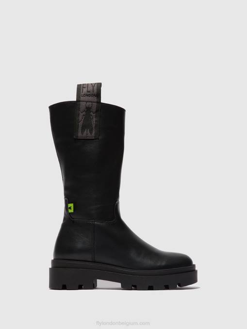 naomi zwart Fly London vrouwen laarzen met ritssluiting jalo882 V2B0310