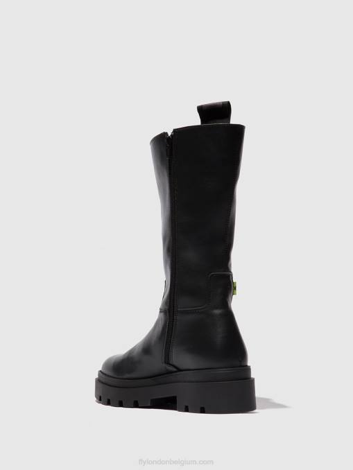 naomi zwart Fly London vrouwen laarzen met ritssluiting jalo882 V2B0310