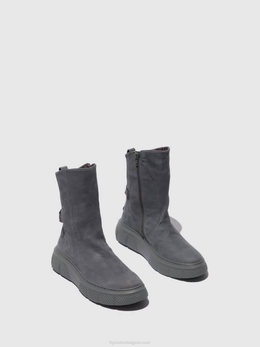 sorano blauw grijs Fly London vrouwen laarzen met ritssluiting esen485 V2B0323