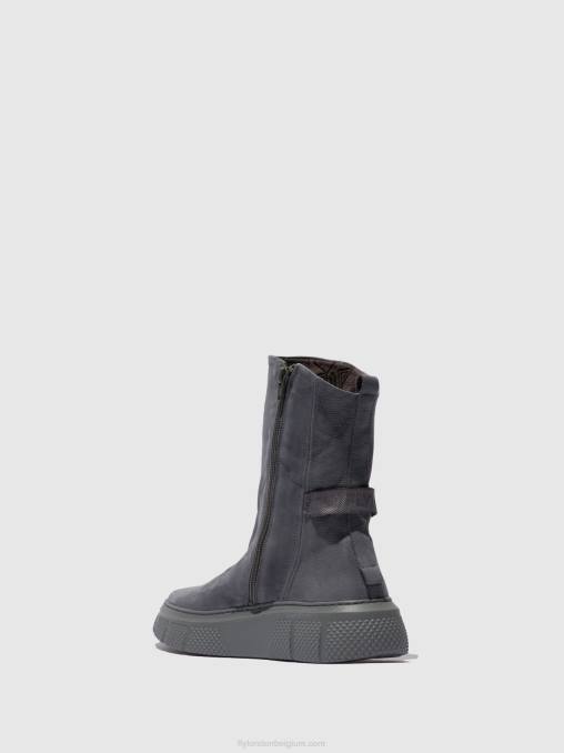 sorano blauw grijs Fly London vrouwen laarzen met ritssluiting esen485 V2B0323