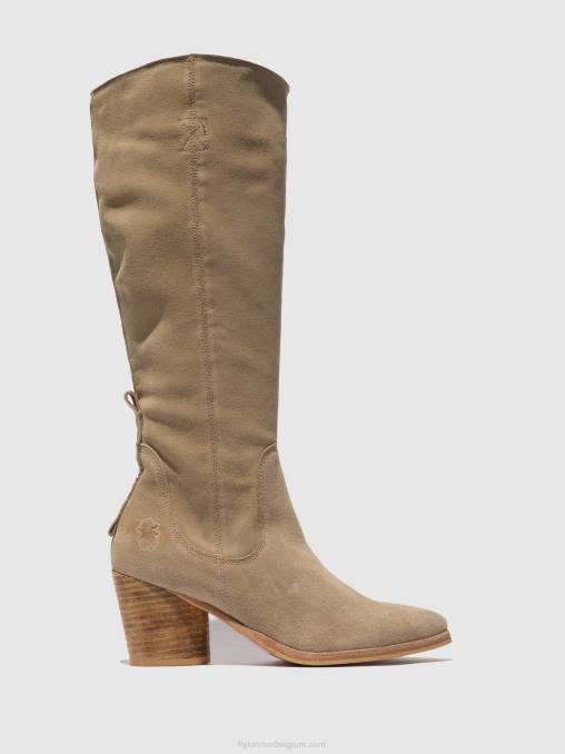 suède creme Fly London vrouwen laarzen met ritssluiting ames826 V2B0326