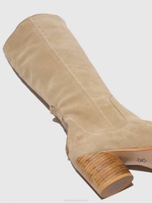 suède creme Fly London vrouwen laarzen met ritssluiting ames826 V2B0326