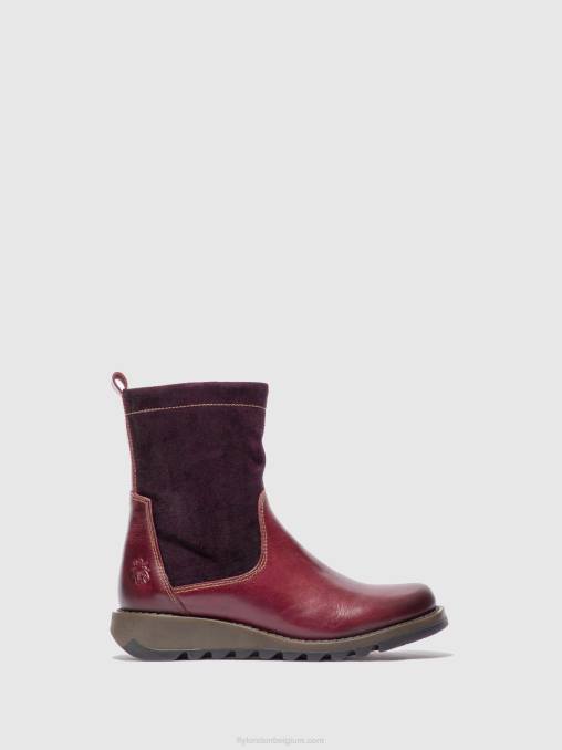 vloerkleed/oilsuede paars Fly London vrouwen laarzen met ritssluiting sauk794 V2B0322