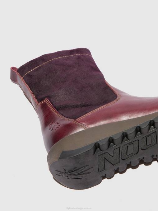 vloerkleed/oilsuede paars Fly London vrouwen laarzen met ritssluiting sauk794 V2B0322