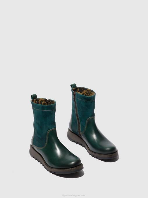 vloerkleed/oliesuède petrol Fly London vrouwen laarzen met ritssluiting sauk794 V2B0316