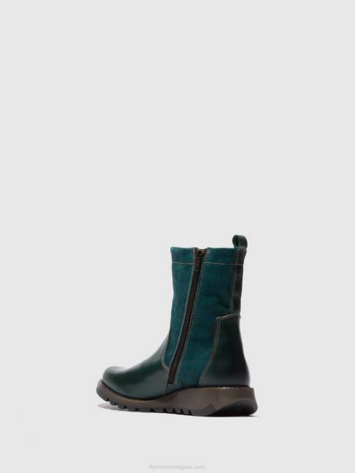 vloerkleed/oliesuède petrol Fly London vrouwen laarzen met ritssluiting sauk794 V2B0316
