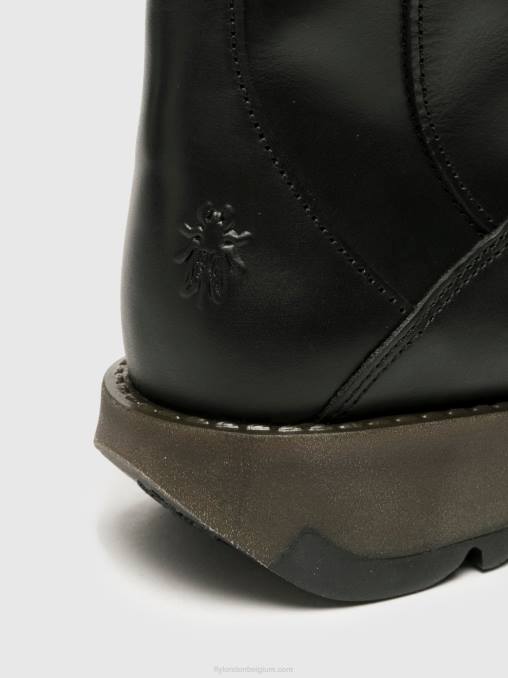 zwart Fly London vrouwen laarzen met ritssluiting mol 2 V2B0353