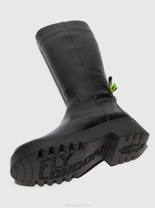 zwart Fly London vrouwen laarzen met ritssluiting mynt908 V2B0302