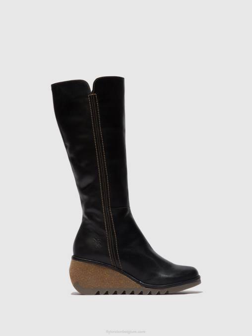 zwart Fly London vrouwen laarzen met ritssluiting nary328 V2B0287