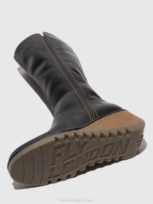 zwart Fly London vrouwen laarzen met ritssluiting nary328 V2B0287