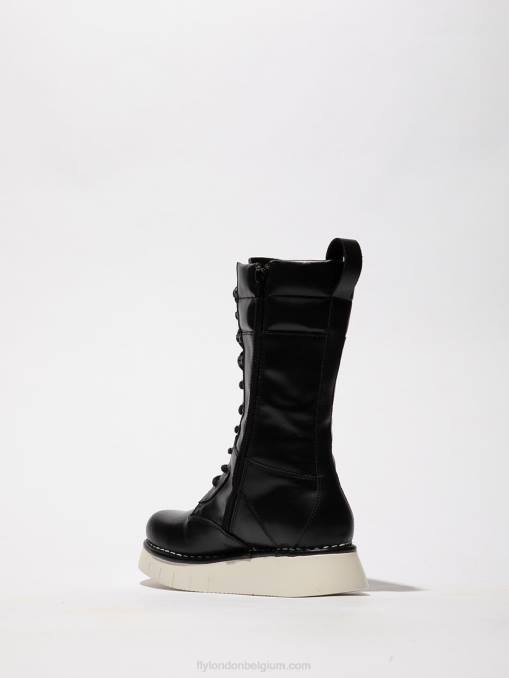 donder zwart Fly London vrouwen veterlaarzen ieva245 V2B0313