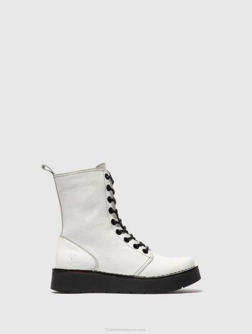 rio wit(zwart st) Fly London vrouwen veterlaarzen rami043 V2B0321