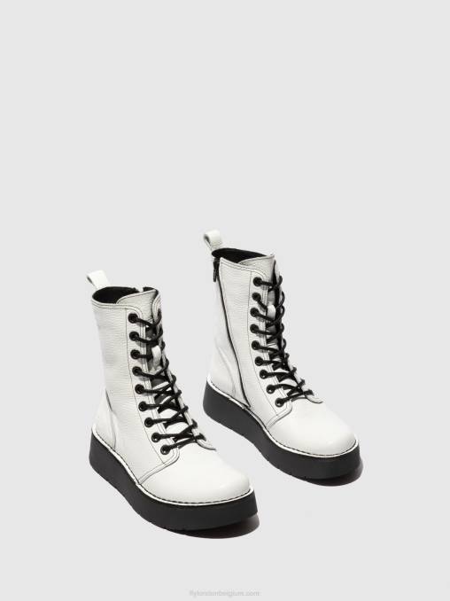 rio wit(zwart st) Fly London vrouwen veterlaarzen rami043 V2B0321
