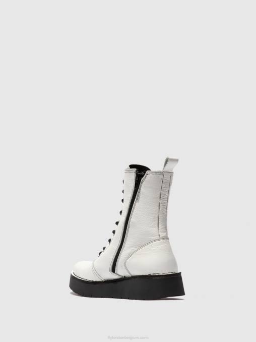 rio wit(zwart st) Fly London vrouwen veterlaarzen rami043 V2B0321