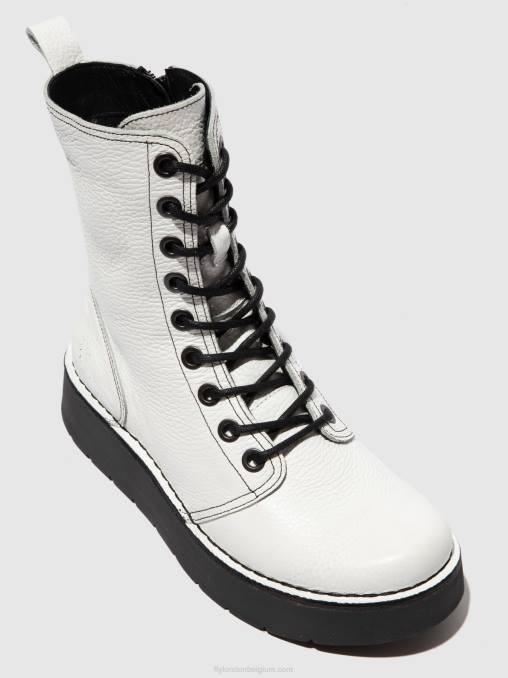 rio wit(zwart st) Fly London vrouwen veterlaarzen rami043 V2B0321