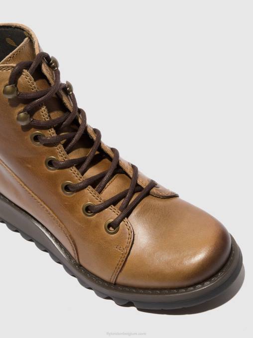 tapijt kameel Fly London vrouwen veterlaarzen sore813 V2B0331