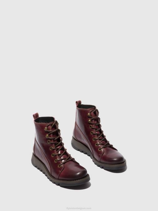 vloerkleed paars Fly London vrouwen veterlaarzen sore813 V2B0328