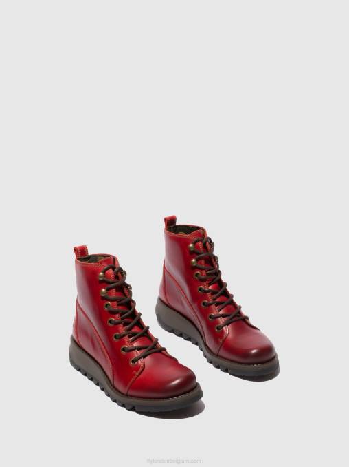 vloerkleed rood Fly London vrouwen veterlaarzen sore813 V2B0329