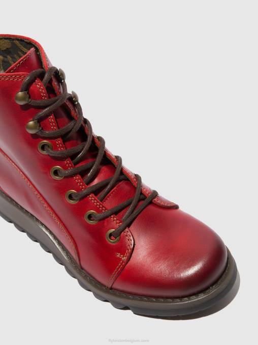 vloerkleed rood Fly London vrouwen veterlaarzen sore813 V2B0329