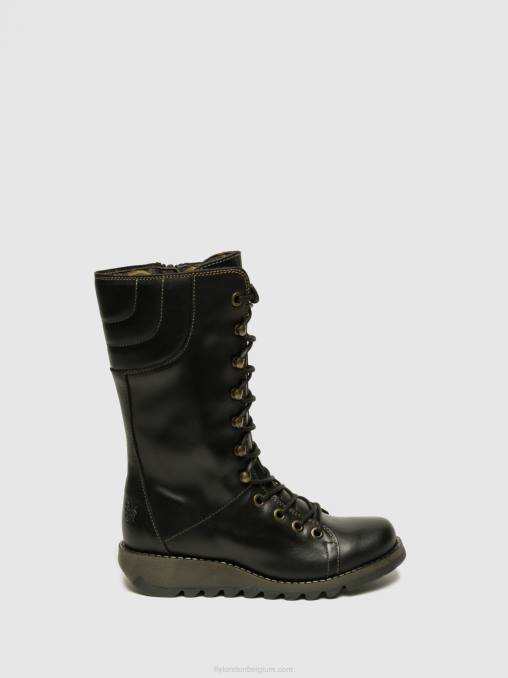 zwart Fly London vrouwen wedge schoenen ster768 V2B0666