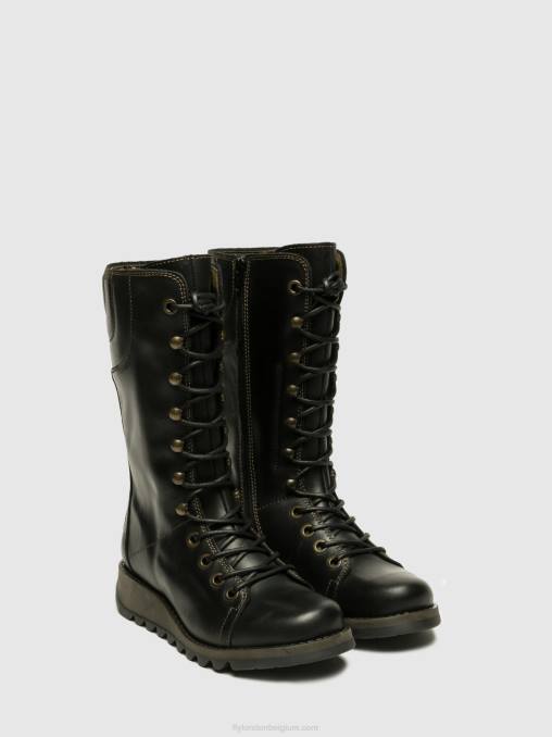 zwart Fly London vrouwen wedge schoenen ster768 V2B0666