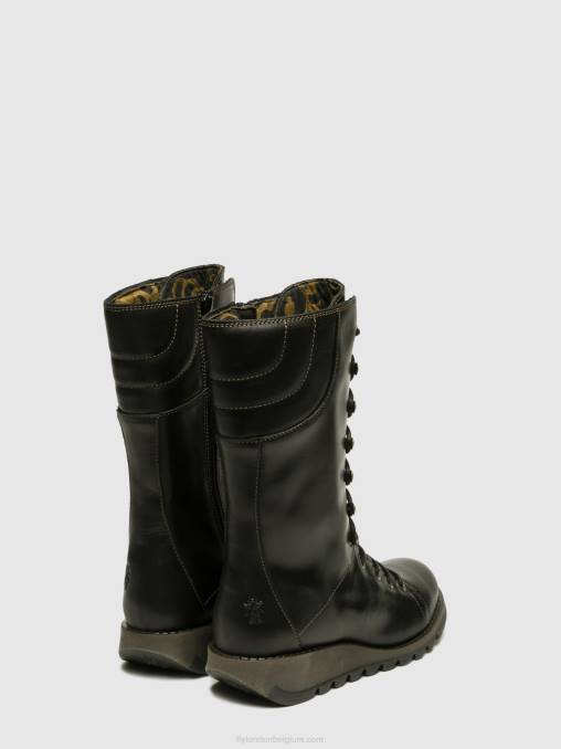 zwart Fly London vrouwen wedge schoenen ster768 V2B0666