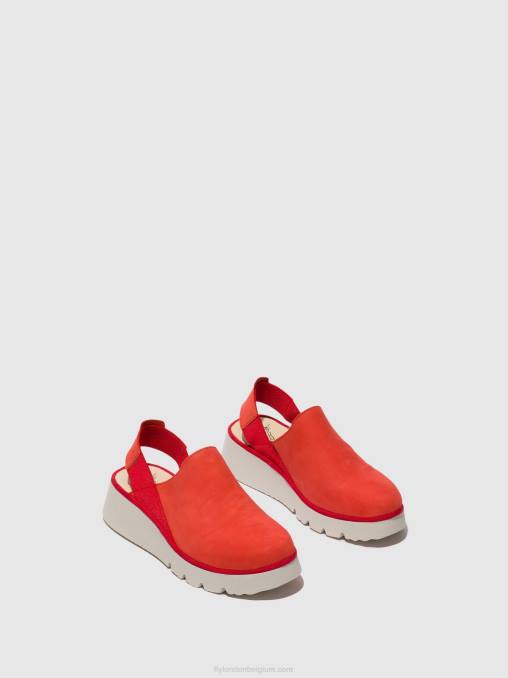 duivel rood Fly London vrouwen sling-back schoenen plog430 V2B0644