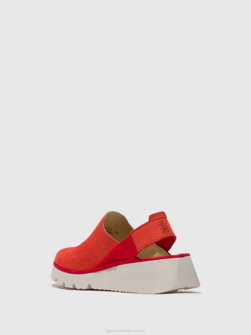 duivel rood Fly London vrouwen sling-back schoenen plog430 V2B0644