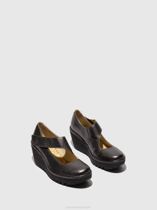 grafiet Fly London vrouwen wedge schoenen yasi682 V2B0703