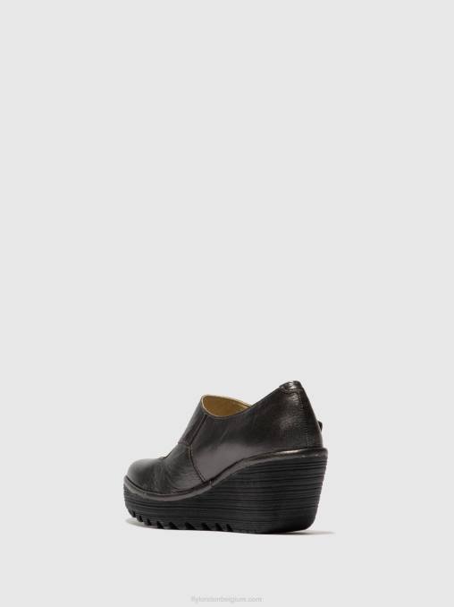 grafiet Fly London vrouwen wedge schoenen yasi682 V2B0703