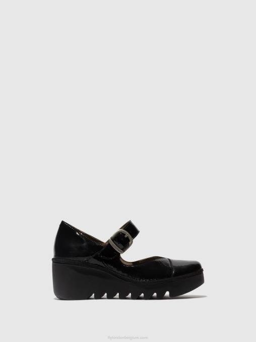 luxer zwart Fly London vrouwen schoenen met gesp baxe428 V2B0621