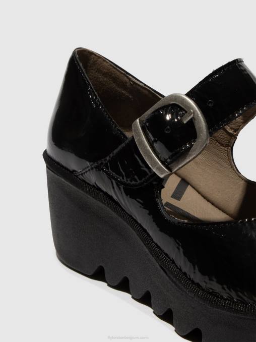 luxer zwart Fly London vrouwen schoenen met gesp baxe428 V2B0621