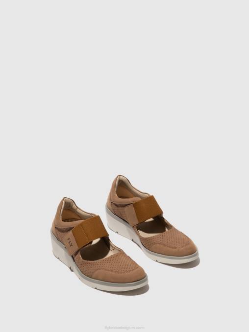 zand Fly London vrouwen schoenen met klittenband naje583 V2B0623