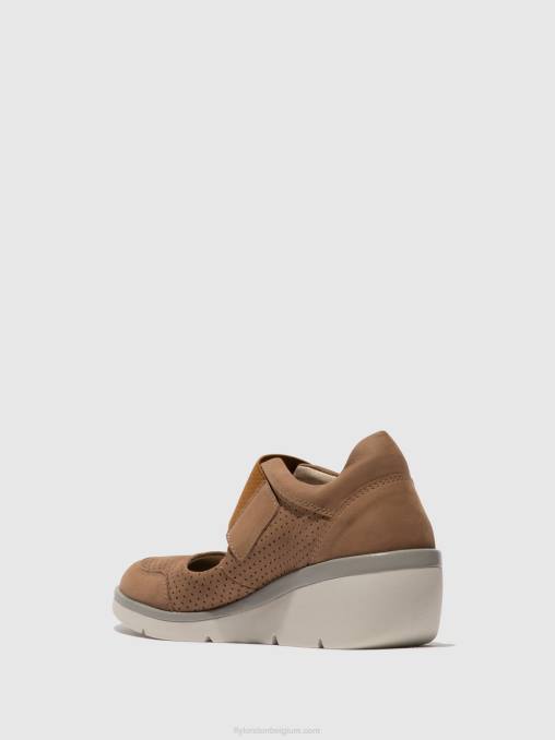 zand Fly London vrouwen schoenen met klittenband naje583 V2B0623