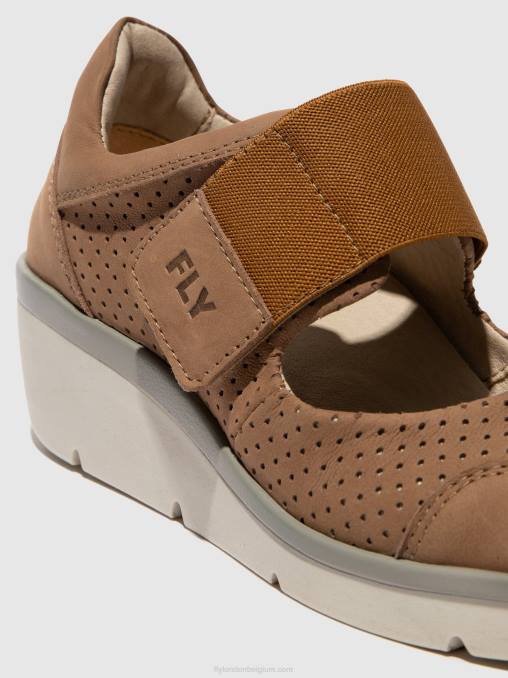 zand Fly London vrouwen schoenen met klittenband naje583 V2B0623