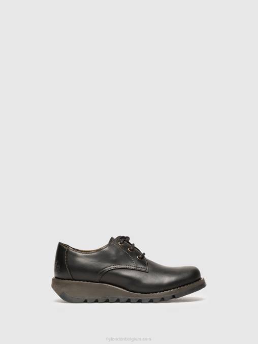 zwart Fly London vrouwen derbyschoenen simb389 V2B0698