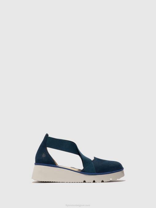 blauw Fly London vrouwen elastische schoenen pacy415 V2B0662