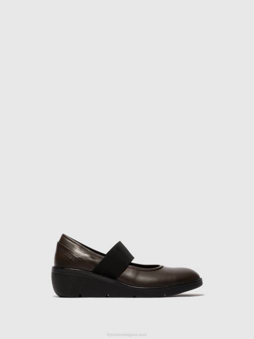 bruin Fly London vrouwen elastische schoenen nara547 V2B0687