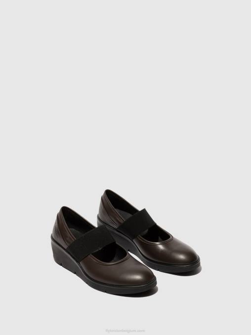 bruin Fly London vrouwen elastische schoenen nara547 V2B0687