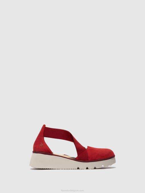 lippenstift rood Fly London vrouwen elastische schoenen pacy415 V2B0660
