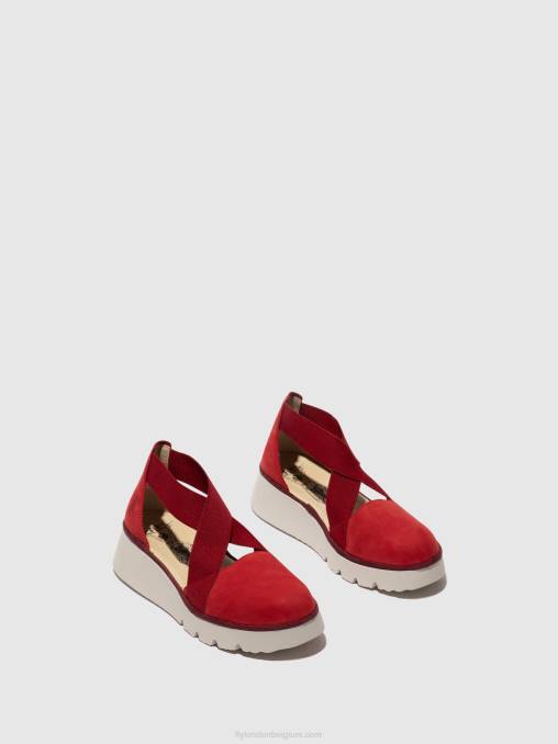 lippenstift rood Fly London vrouwen elastische schoenen pacy415 V2B0660