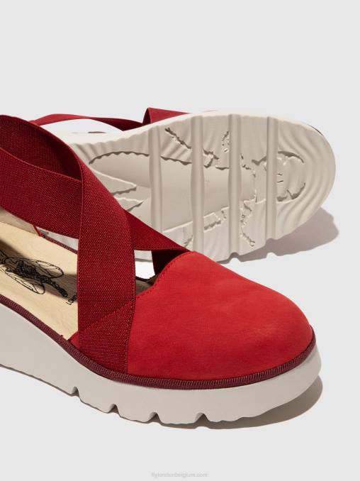lippenstift rood Fly London vrouwen elastische schoenen pacy415 V2B0660